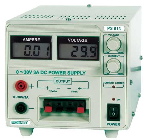 Laboratory Power Supply (0-30VDC, 5VDC Fixed)