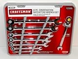 UPC 099575354151 product image for Craftsman 8 pc Metric Combination Ratcheting Wrench Set, # 22985 | upcitemdb.com