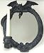 Gothic Winged Dragon Candle Holder Wall Mirror