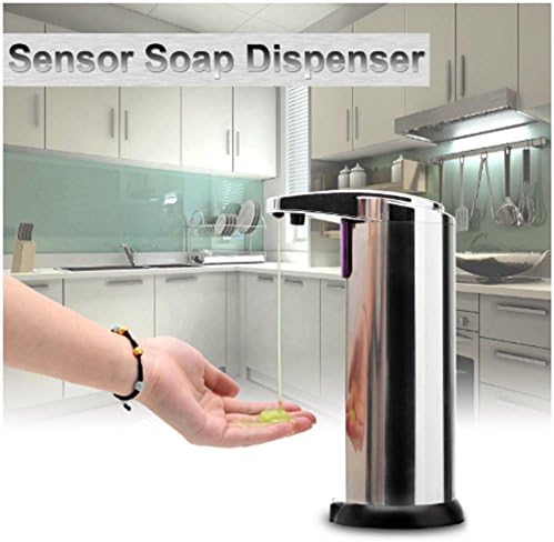 The Original TND Autosoap - Premium Automatic Touchless Soap Dispenser - Fingerprint Resistant Brushed Stainless Steel - Hand Sanitiser compatible - (NEW Waterproof Base!)