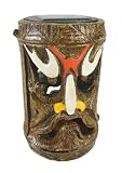 Flickering Friki Tiki Konani Painted Wooden Solar Light