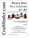 Book Beanie Baby Felt Costume Set 1