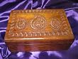 Beautiful Paisley Floral Hand Carving Walnut Wood Jewelry Box