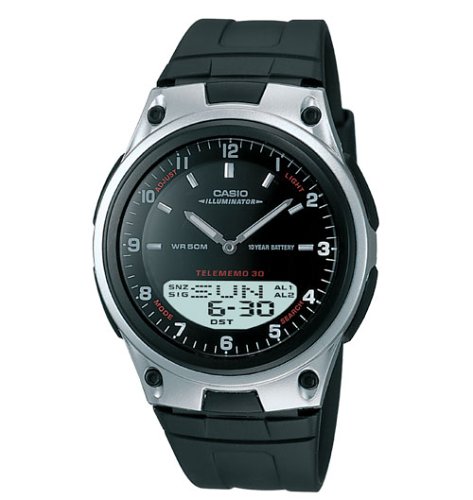 Casio Men's Forester Ana-Digi Sports Thermometer 10-Year Battery Watch #AW80-1AV