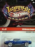 Hot Wheels Larry's Garage Series #13 Real Riders '68 Mercury Cougar Blue White Top - White Wall 5 Spoke Larry's Initials On Base 1:64 Scale Collector