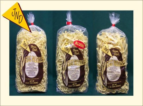 FINE,KLUSKI,WIDE Egg Noodles-16 oz.-Variety Pak-3 pkgs.