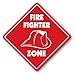 Firefighter Crossing Sign Zone Xing | Indoor/Outdoor | 12