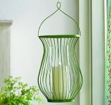 Tag Summer Song Billow Wire Candle Lantern, Green, 12.25-Inches Tall x 8.625-Inches Diameter