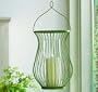Tag Summer Song Billow Wire Candle Lantern, Green, 12.25-Inches Tall x 8.625-Inches Diameter