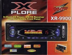 X-PLORE SYSTEMS In-Dash Car CD Player. AM/FM Radio Receiver with Detachable Front Panel