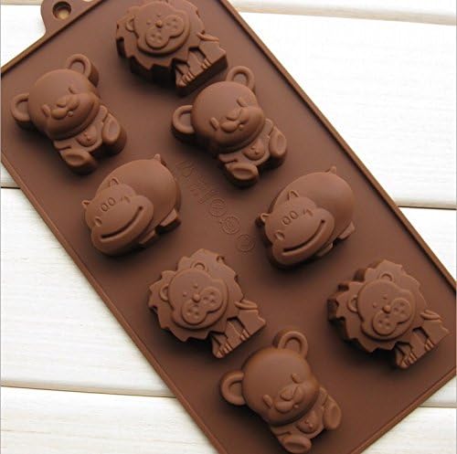 Cute 8 Animals Silicone Mold, Cake Mold, Chocolate Mold Etc.