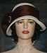 Flapper Hat Edwardian Style Tea Hat Wedding Hat Church hat NEW design by Darna "Lady Josephine" Hazelnut Brown