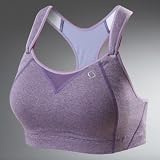 Moving Comfort Women's Rebound Racer Bra, Grape Soda Heather, 36B