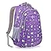 Vbiger Girl's & Boy's Backpack for Middle School Cute Bookbag Outdoor Daypack (Purple(bunny))