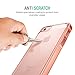 XDesign iPhone 5S / 5 / SE Clear Case Hybrid Scratch Resistant Bumper Case for iPhone Se/ 5s/ 5 [Ultra Clear][Anti Scratch][Shock Absorption] - Clear Peach Rose
