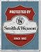Smith & Wesson - Protected By Tin Sign 12.5