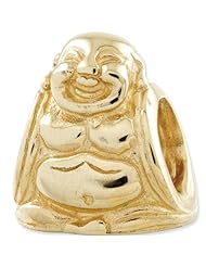 Reflection Beads 14kt Yellow Gold Buddha Religious Bead