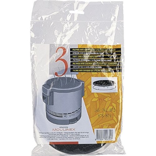 Moulinex A65402 Friteusenfilter, 3 St&uuml;ck