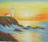20X24 inch Seascape Oil Painting Sunrise Over the Sea