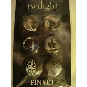 Twilight 6 Pin Set Featuring Edward, James, & Bad Vamps