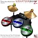 Ripped Metal Fire Colors Skin by WraptorSkinz fits Guitar Hero 4 World Tour Drum Set for Nintendo Wii, XBOX 360, PS2 & PS3 (DRUMS NOT INCLUDED)