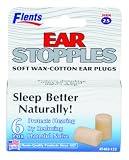 Flents By Apothecary Products, Inc. Flents Ear Stopples Soft Wax-Cotton Ear Plugs, 6-Count (Pack of 2)