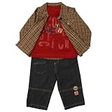 from PEQUILINO Pequilino Boys Diggers and Tractors 3 Piece Set (Red Denim, 12 - 18 Months) (Model 5086 (12-18mths))