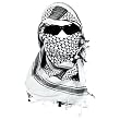 Desert Military Tactial Keffiyeh Shemagh White & Black