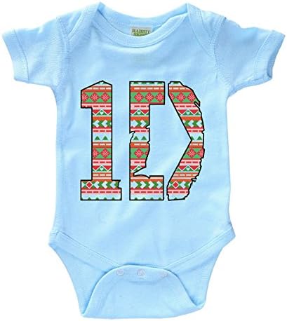 Moment Gear Baby Christmas-Theme 1D One Direction Onesie 6 Months Blue