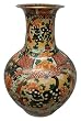 Chinese Regal Fu Dog hand painted porcelain vase - 24"H