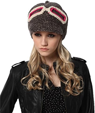 Women Knit Snow Hat Winter Snowboarding Beanie Crochet Cap