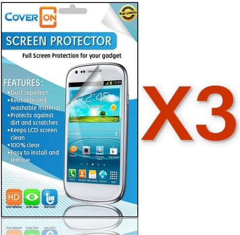 CoverON® 3 PACK CLEAR ANTI-GLARE LCD Screen Protector Shield for LG L40G OPTIMUS EXTREME [WCC740]