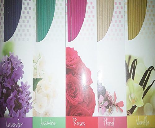 Incense Sticks Variety Pack - Lavender Jasmine Vanilla Rose Floral - Best Fragrance Combo 100 Count