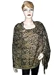Paisley Jamawar Evening Dark Black Pashmina Shawl Throw Womens Stole