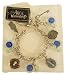 Disney Key Ring Bracelet - Card Symbols with Heart Padlock Alice (Blue)