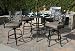 The Herve Collection 4-Person All Welded Cast Aluminum Patio Furniture Bar Height Set