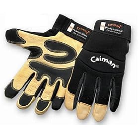 Caiman Glove Model 1956-L, Genuine Pig Grain, G-Grip Fingers