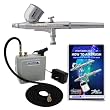 Master Airbrush&reg; Brand Model G22 Airbrushing System with Model C16-W Gray Portable Mini Airbrush Air Compressor-The Complete Set Now Includes a (FREE) How to Airbrush Training Book to Get You Started