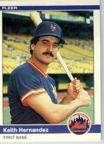 1984 Fleer # 587 Keith Hernandez New York Mets Baseball Card - Mint Condition - Shipped In A Protective Screwdown Display Case!