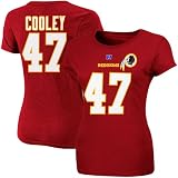 NFL Washington Redskins Chris Cooley #47 Ladies Fair Catch IV Player T-Shirt - Burgundy (XX-Large)