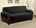 Quilted Microfiber Pet Dog Couch Sofa Furniture Protector Cover, Kashi, 5 Colors, 3 Sizes (Sofa, Black)