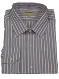 Tommy Bahama Mens Long Sleeve Dress Shirt Purple White Stripe 17 32/33