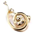 Swarovski Crystal Golden Snail Clear Crystal Brooches And Pins