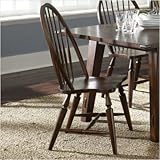 IMAGE OF Cabin Fever Formal Dining Windsor Back Side Chair in Bistro Brown