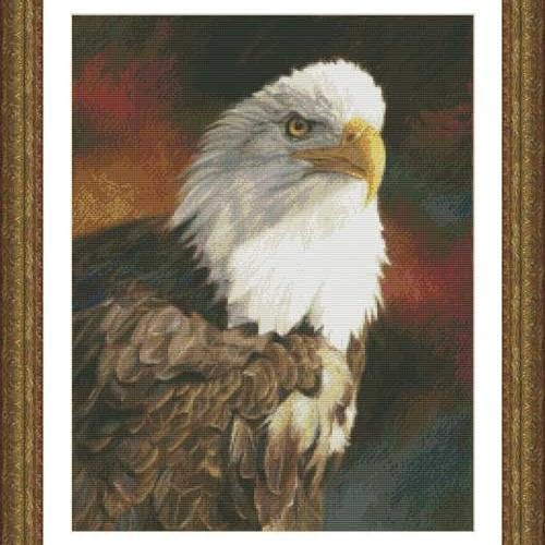Portrait Of An Eagle Counted Cross Stitch Kit