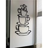 MZY LLC (TM) Coffee Cup Double sided visual Removable Wall Vinyl Sticker Decals Decor Art Bedroom Design Mural