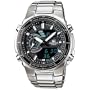 Casio Men's EFA131D-1A2V Silver Stainless-Steel Quartz Watch with Black Dial