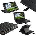 iGadgitz Black Genuine Leather Case Cover for Asus Eee Pad Transformer & Keyboard Dock TF101 TF101G 10.1" 3.0 Android Tablet