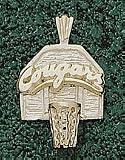 Washington State Cougars Cougars Basketball Backboard Pendant - 14KT Gold Jewelry