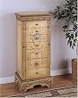 Masterpiece "Antique Parchment" Hand Painted Jewelry Armoire By Powell Furniture